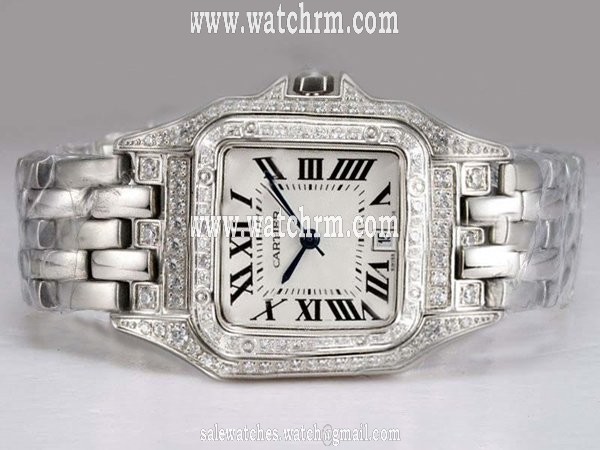 Cartier Santos 100 wf9003y8 Square Mens Stainless Steel Case Watch