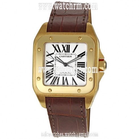 Cartier Santos 18kt Yellow Gold Men's Watch W20071Y1