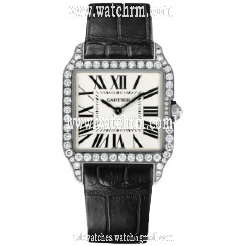 Cartier Santos Dumont Diamond Bezel Ladies Watch WH100251