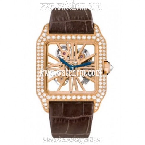Cartier Santos Dumont Skeleton Dial Men's Watch HPI00587