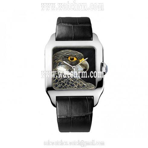 Cartier Santos-Dumont Mother of Pearl Marquetry Dial Men's Watch HPI00617