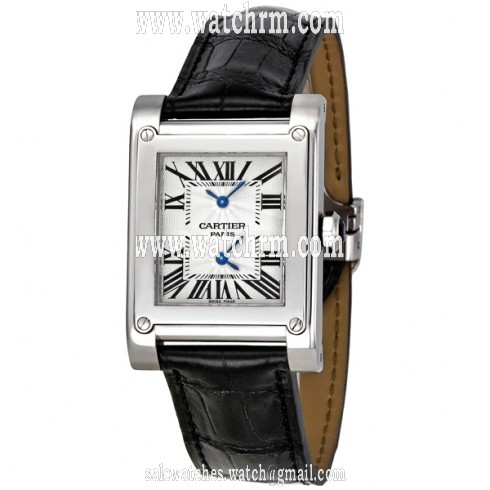 Cartier Tank A Vis Dual Time Zone Ladies Watch W1534351