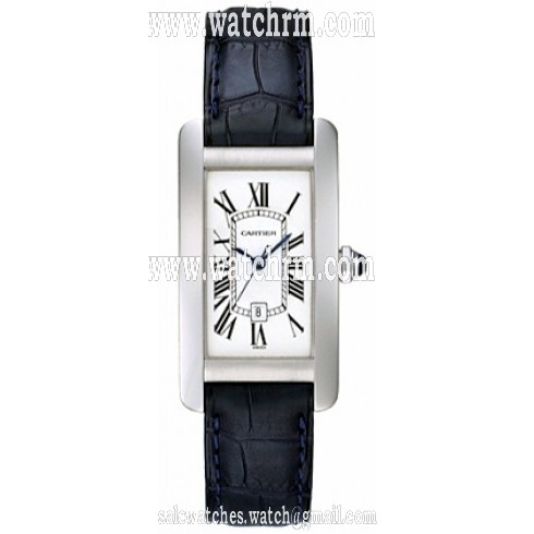 Cartier Tank Americaine 18k White Gold Midsize Watch W2603656