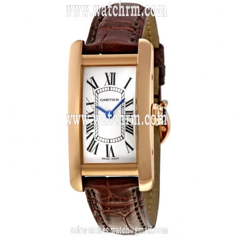 Cartier Tank Americaine 18kt Rose Gold Ladies Watch W2607456