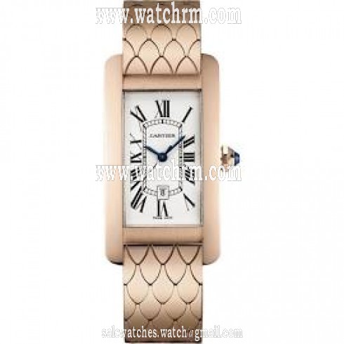 Cartier Tank Americaine Silvered Flinque Dial Ladies Watch W2620032