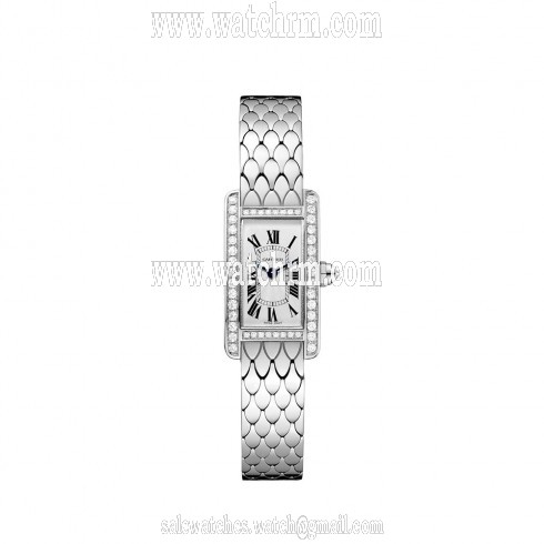 Cartier Tank Americaine Silvered Flinque Dial Ladies Watch WB710013
