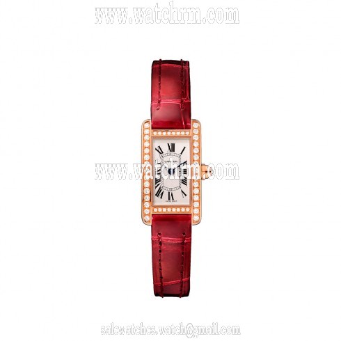 Cartier Tank Americaine Silvered Flinque Dial Ladies Watch WB710014