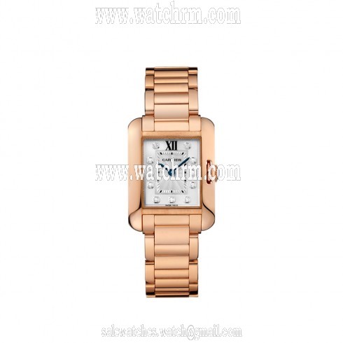 Cartier Tank Anglaise Silver Dial Ladies Watch WJTA0004