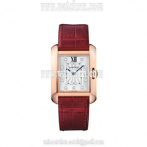 Cartier Tank Anglaise Silvered Flinque Dial WJTA0009
