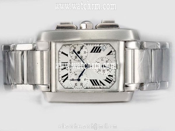 Cartier Tank CDC18164 Stainless Steel Case Rectangle Womens Watch