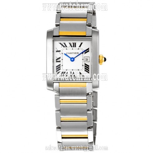 Cartier Tank Francaise 18kt Yellow Gold and Steel Ladies Watch W51012Q4