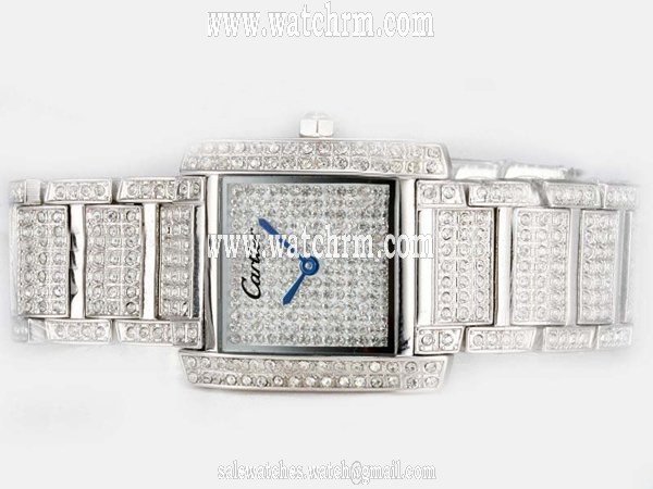Cartier Tank ID49345 Silver Stainless Steel Strap Womens 22x28mm Watch
