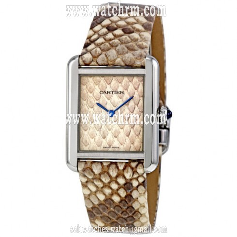 Cartier Tank Solo Python Pattern Dial Quartz Ladies Watch W5200020