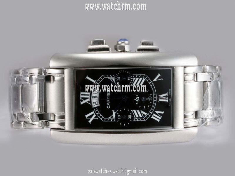 Cartier Tank W26019L1 Mens Yellow Stainless Steel Strap 30x47mm Watch