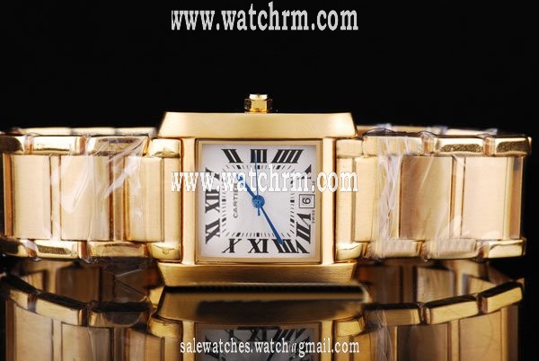 Cartier Tank W50002N2 Stainless Steel Case 33x47mm Mens Watch