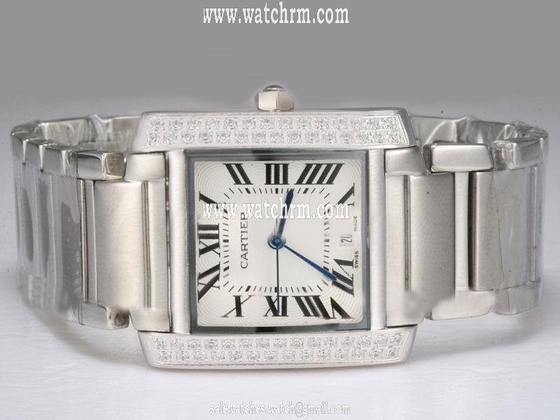 Cartier Tank wE1002S3 Stainless Steel Case 28x32mm Womens Watch