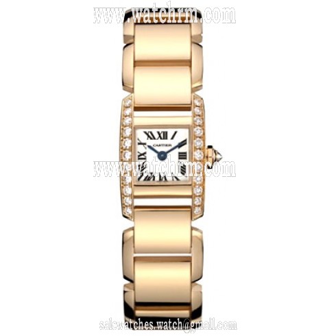 Cartier Tankissime 18kt Rose Gold Diamond Ladies Watch WE70058H