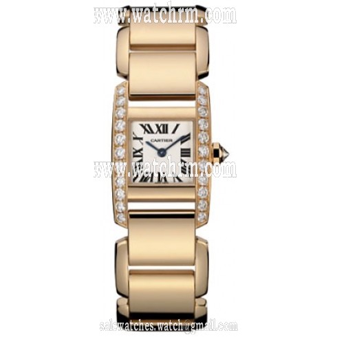 Cartier Tankissime Diamond 18kt Rose Gold Ladies Watch WE70028H