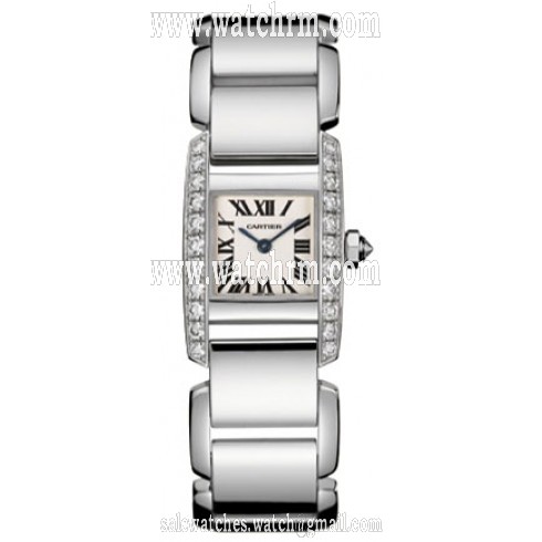 Cartier Tankissime Diamond 18kt White Gold Ladies Watch WE70039H