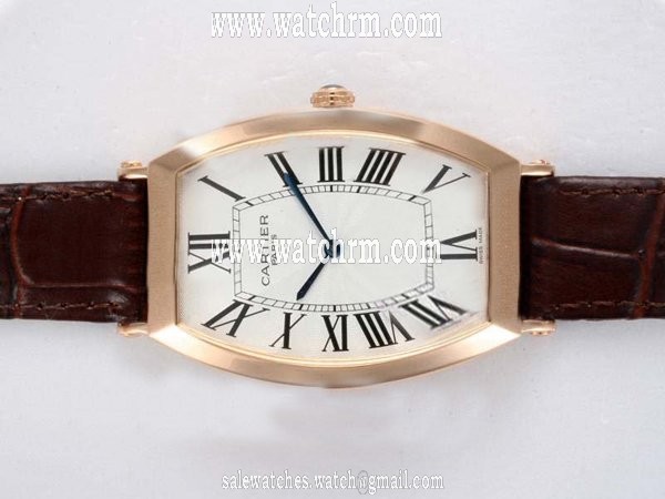 Cartier Tonneau R1054 49x31mm Midsize Stainless Steel Case Watch