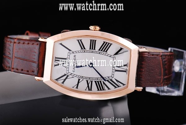 Cartier Tonneau WE400331 Stainless Steel Case 26x43mm White Dial Watch