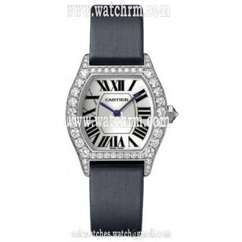 Cartier Tortue Diamond 18 kt White Gold Ladies Watch WA507231
