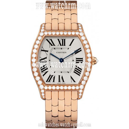 Cartier Tortue Silver Dial Ladies Watch WA501012