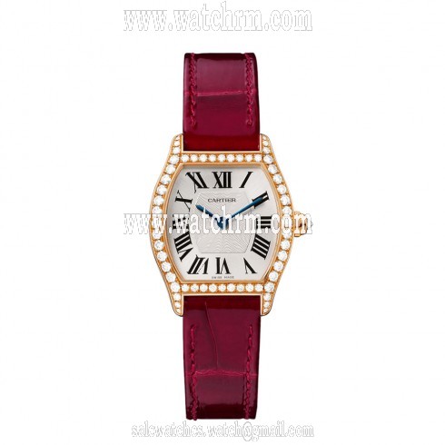 Cartier Tortue Silver Flinque Dial Ladies Watch WA501006