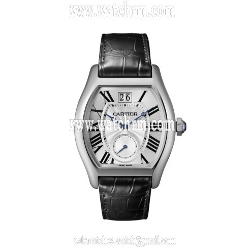 Cartier Tortue Silver Flinque Dial Men's Watch W1556233
