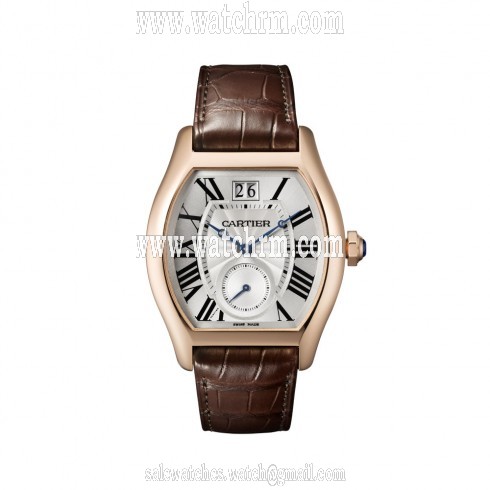 Cartier Tortue Silver Flinque Dial Men's Watch W1556234