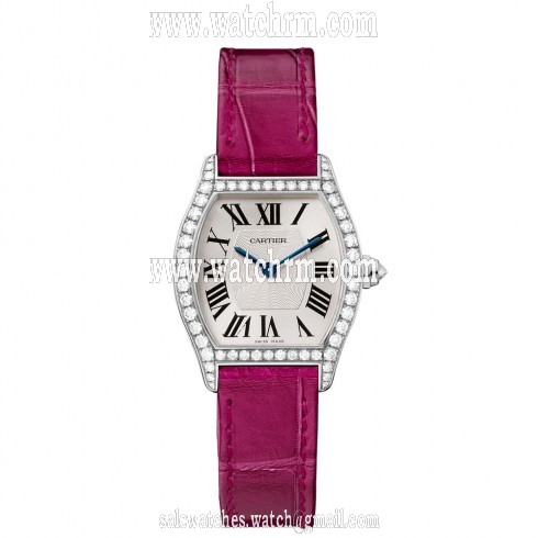 Cartier Tortue Silvered Flinque Dial Ladies Watch WA501007