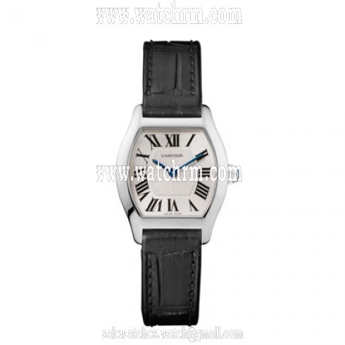 Cartier Tortue Silvered guilloche Dial Ladies Watch W1556361