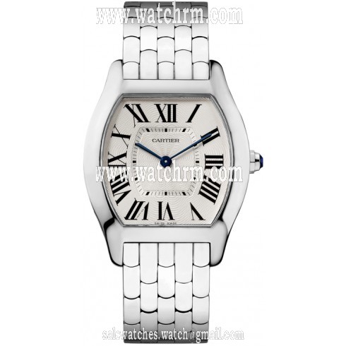 Cartier Tortue Silvered Guilloche Dial Ladies Watch W1556367