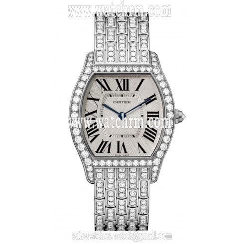 Cartier Tortue Silvered Sunray Effect Fflinque Dial Ladies Watch HPI00779