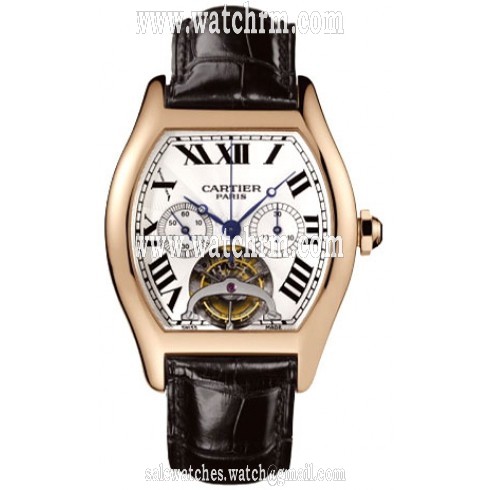 Cartier Tortue Tourbillon Limited Edition Chronograph Single Push Piece 18kt Rose Gold XL Men's Watch W1548151
