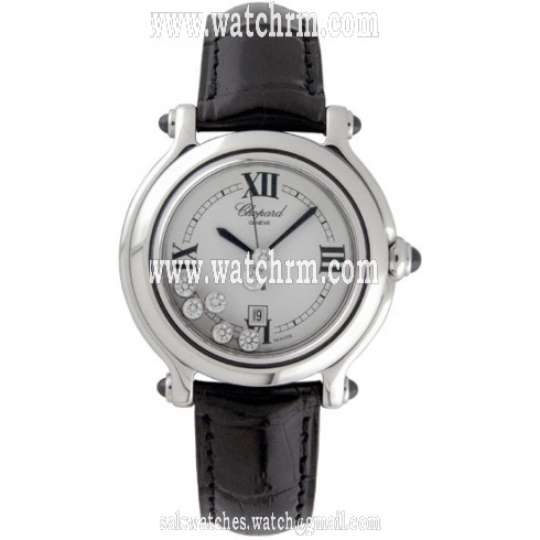 Chopard Happy Sport Diamond Steel Black Ladies Watch 27/8238-23