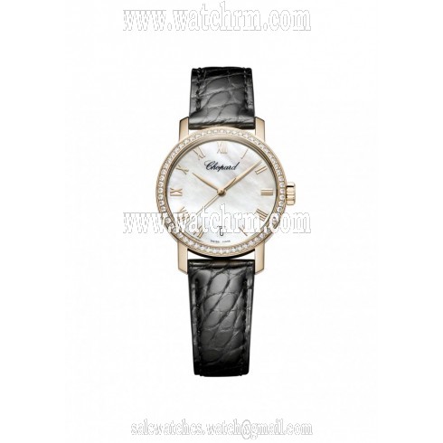 Chopard Classic White Mother of Pearl Dial 18 Carat Rose Gold Men's Watch 134200-5001