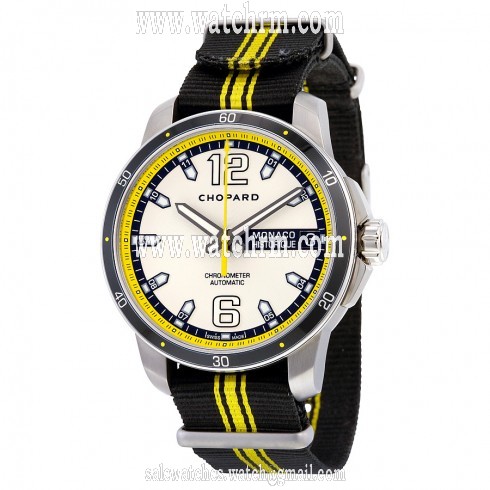 Chopard G.P.M.H. Snail Grey Dial Black and Yellow Nylon Men's Watch 168568-3001FS