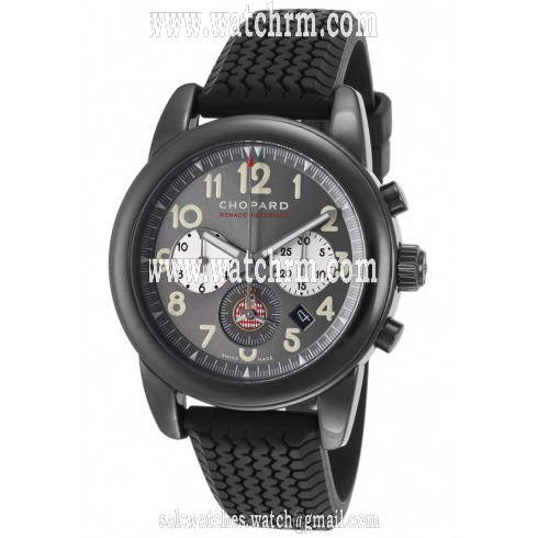 Chopard Grand Prix De Monaco Historique Grey Dial Black Rubber Automatic Men's Sports Watch 168472-3001