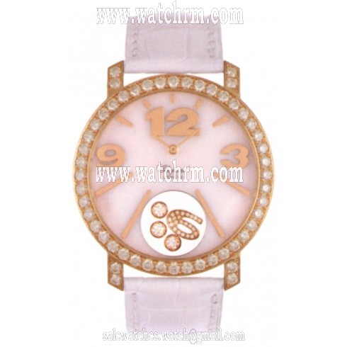 Chopard Happy Diamonds Mother of Pearl Leather Ladies Watch 207450-5005