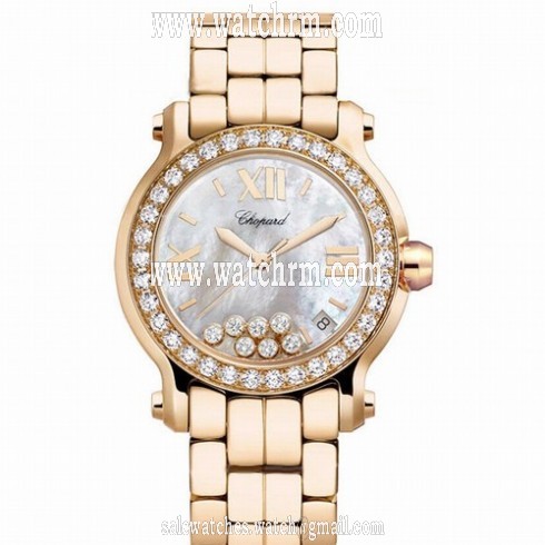 Chopard Happy Sport 18kt Rose Gold Ladies Watch 277481-5002