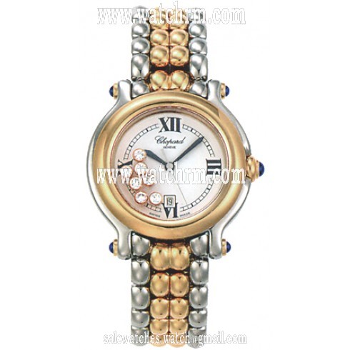 Chopard Happy Sport Diamond 18kt Yellow Gold And Steel Ladies Watch 27/8237-23