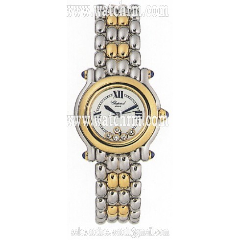 Chopard Happy Sport Diamond 18kt Yellow Gold And Steel Ladies Watch 27/8256-23