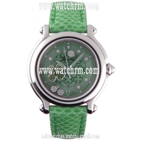 Chopard Happy Sport Diamond Emerald Good Luck Clover Green Unisex Watch 27/8428