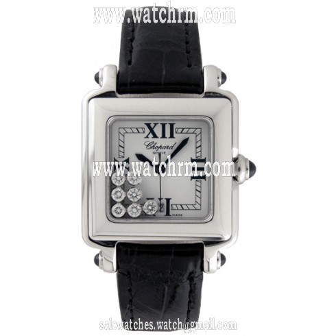 Chopard Happy Sport Diamond Steel Black Ladies Watch 27/8325-23