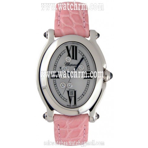 Chopard Happy Sport Diamond Steel Mother-of-pearl Pink Ladies watch 27/8937-23