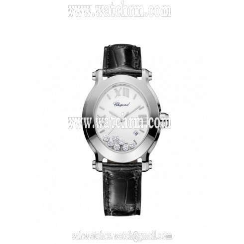 Chopard Happy Sport Floating Diamonds Stainless Steel Ladies Watch 278546-3001