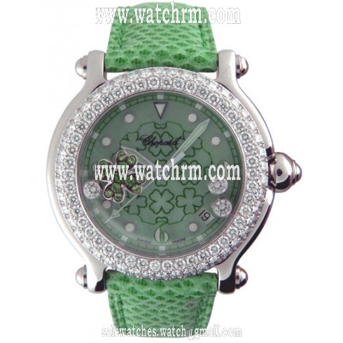 Chopard Happy Sport Good Luck Clover Green Dial Men's Quartz Watch 288427-20