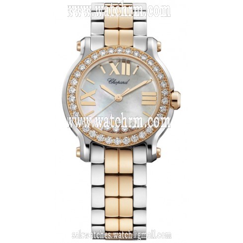 Chopard Happy Sport II Mother of Pearl Diamond Two Tone Ladies Watch 278509-6005