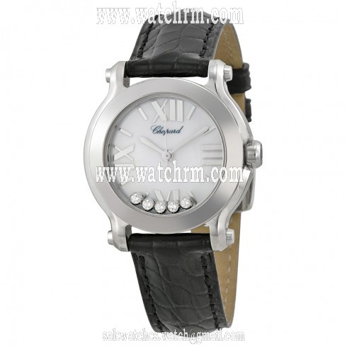 Chopard Happy Sport II Round White Diamond Dial Ladies Watch 278509-3001